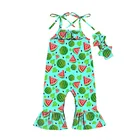 Clothes Baby Girls Clothes Floral Jumpsuit Long Sleeveless Romper Bodysuit Headband Outfits