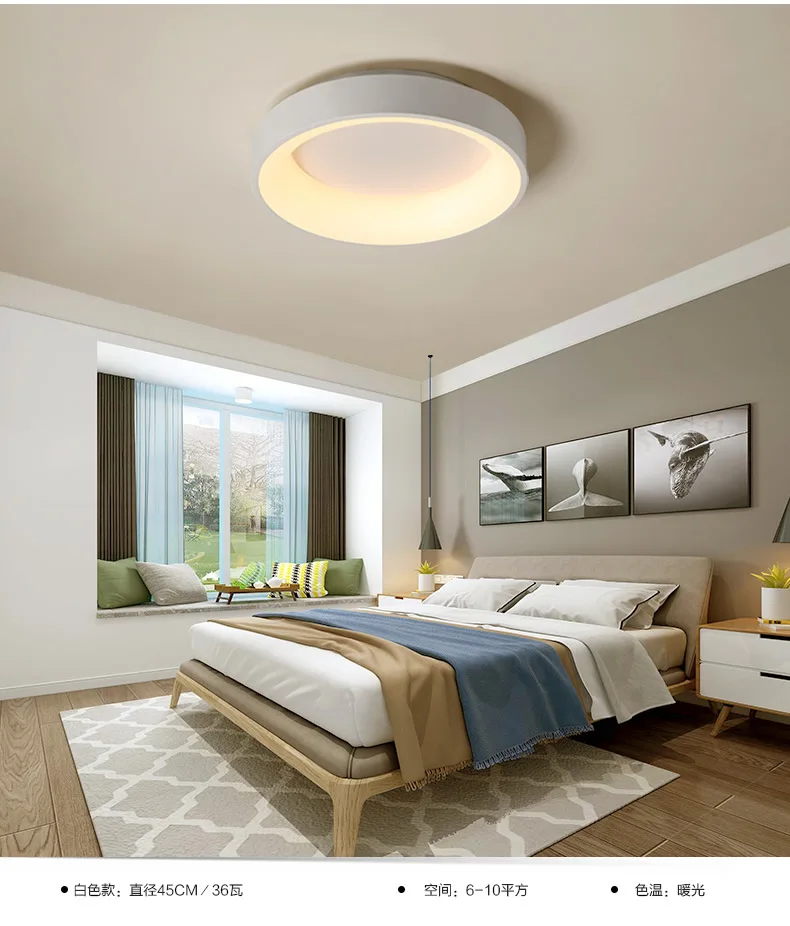Modern Design Round Ceiling LED Light Surface Mount Living Room Bedroom Ceiling Lamp
