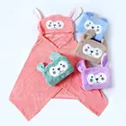 Baby Lovely Fleece Bath Cute Animal Shape Kid Hooded Bathrobe Cloak Baby Receiving Blanket Neonatal Hold Towel