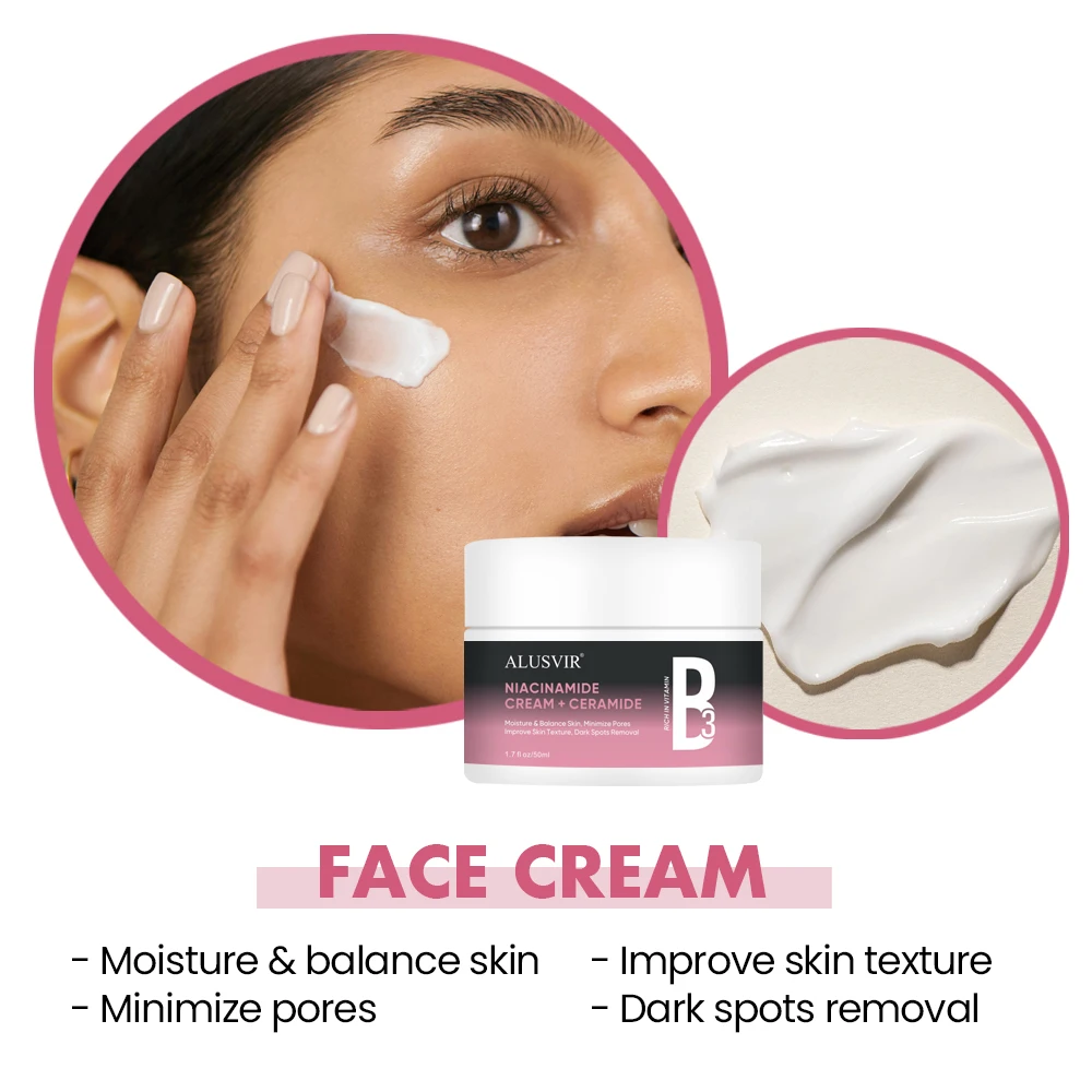 Korean Niacinamide Brightening Skin Care Set Face Whitening Serum Bleaching Cream Black Skin Care Whitening Set Private Label