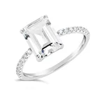Cz Ring Rings Latest Design Wholesale 925 Sterling Silver Cz Diamonds Hoop Ring