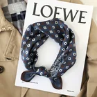 Scarf Fancy Modern Office Lady Real Silk Scarf Elegant Business Square Neck Scarf For Lady