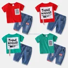 Boy Hot Selling 2PCS/sets Baby Boy Suit Summer Clothes Short Sleeve Shirt Shorts Kids Clothes Suit