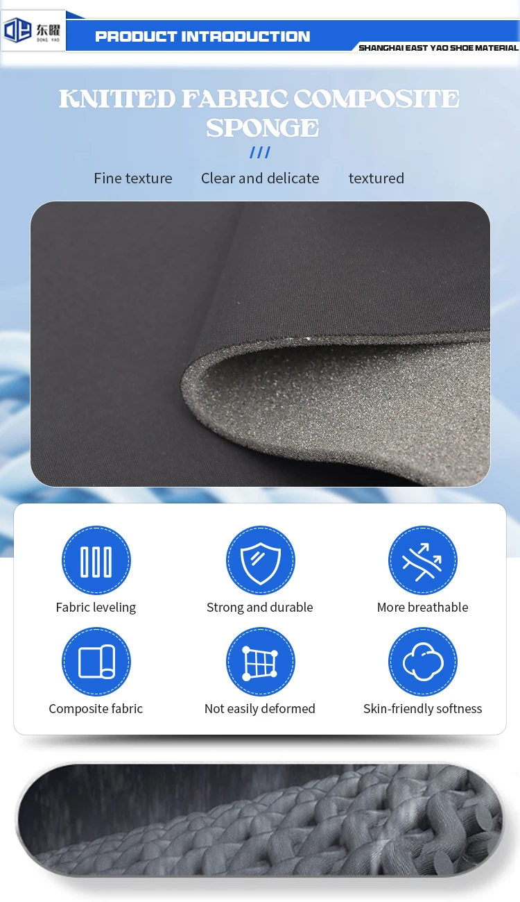 Quality SBR Chloroprene Rubber Composite Fabric OK Foam Laminated Fabric with velcro Used for Sports Protective Fabric Buckle factory