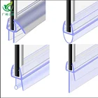 Shape Glass LC1001 Silicone U Shape Glass Door Sealing Strips For Bath Screen Door 6 - 12mm Soft PVC Glass Seal Strip