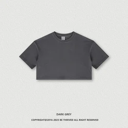 gelan  Wholesale round neck customized Logo plus size women's t-shirts 240 grams 100% Cotton women t-shirts