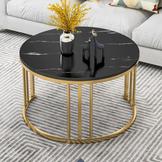 Modern metal coffee shops table legs living room furniture nesting black and gold coffee table