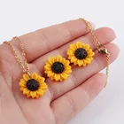 Bridal Necklace Set New Fashion Cubic Zirconia Bridal Flower Pendant For Women Choker Necklace Set