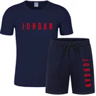 T-shirt 2021 Summer New Men's Short-sleeved T-shirt Shorts 2-piece Suit For Men's Wear Casual Sports Short-sleeved Suit