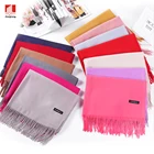 Scarf Scarf Women Wholesale Heather Solid Brushed Custom Cozy Warm Women Winter Cashmere Shawl Scarf Pashmina