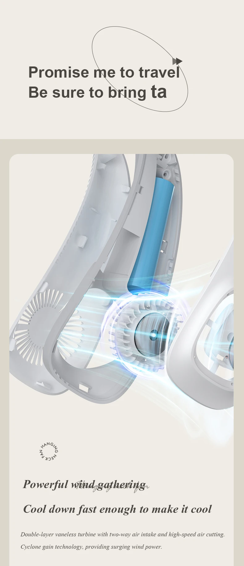 Hanging Neck Fan, Portable, 5, Battery - detail 10