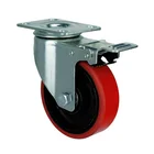 Cast Cart Wheels Caster Wheel Wheel Medium Duty Cast Iron Core Pu Caster Push Cart Wheels