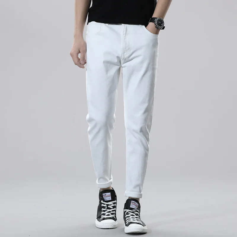 Jeans Fashion White Cropped Trousers 