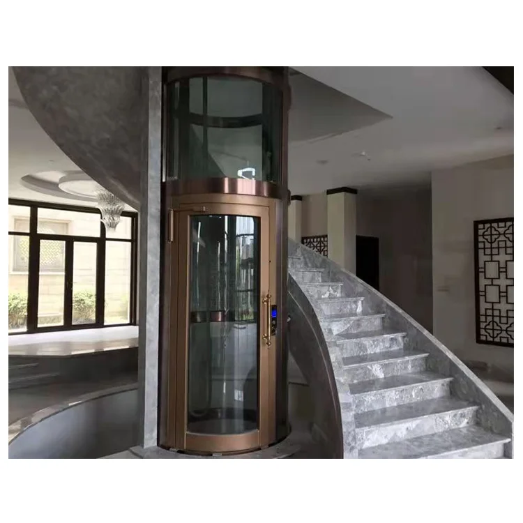 Customized Round Glass Elevator Villa Round Residential Glass Elevators