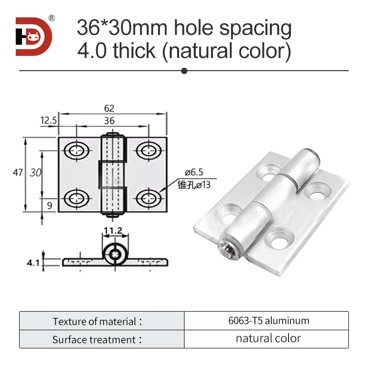 Aluminum Profile Hinges 2020/030/4040/4545/5050 Precision Machined Aluminum Hinges for Cabinets factory