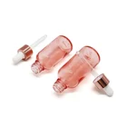 Rose Attar Skin Care Serum Bottles Rose Gold Glass 1oz 30ml 50ml Essential Oil Attar Dropper Bottles Welllive