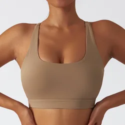 Factory Directly Sale Nude Feeling High Elastic Yoga Tops High Impact Comfortable Athletic Tops Comfortable Recycled Sports Bra