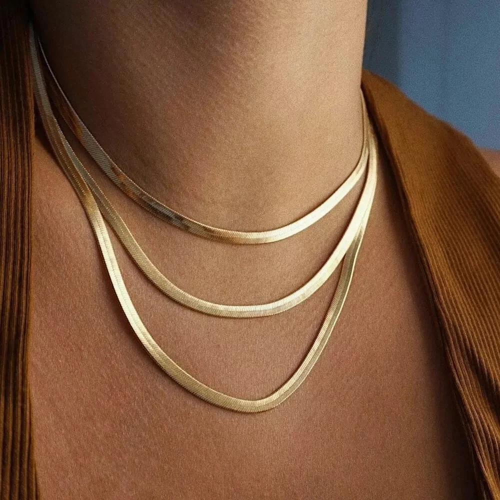 Italian Style Snake Necklace Length 14 