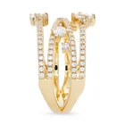 Gold Gemnel Factory Price Best Silver Wedding Cz Baguette Rings 18k Gold For Women