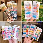 Hot Selling Candy Colors Fruit Hairpin Cartoon Children's Quicksand Duck Bill Hair Clip Hair Accessories Set