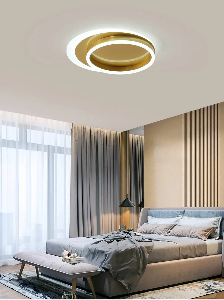 Modern Decoration Warm White Iron Acrylic Home Bedroom Living Room Simple Led Ceiling Light