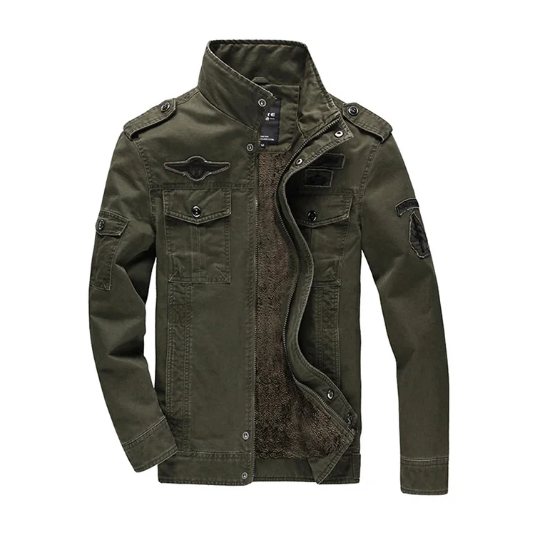 Hot sale Men's High Quality Windbreaker Fleece Jacket Casual Winter Cotton Jacket Fashion Cargo Coat For Men