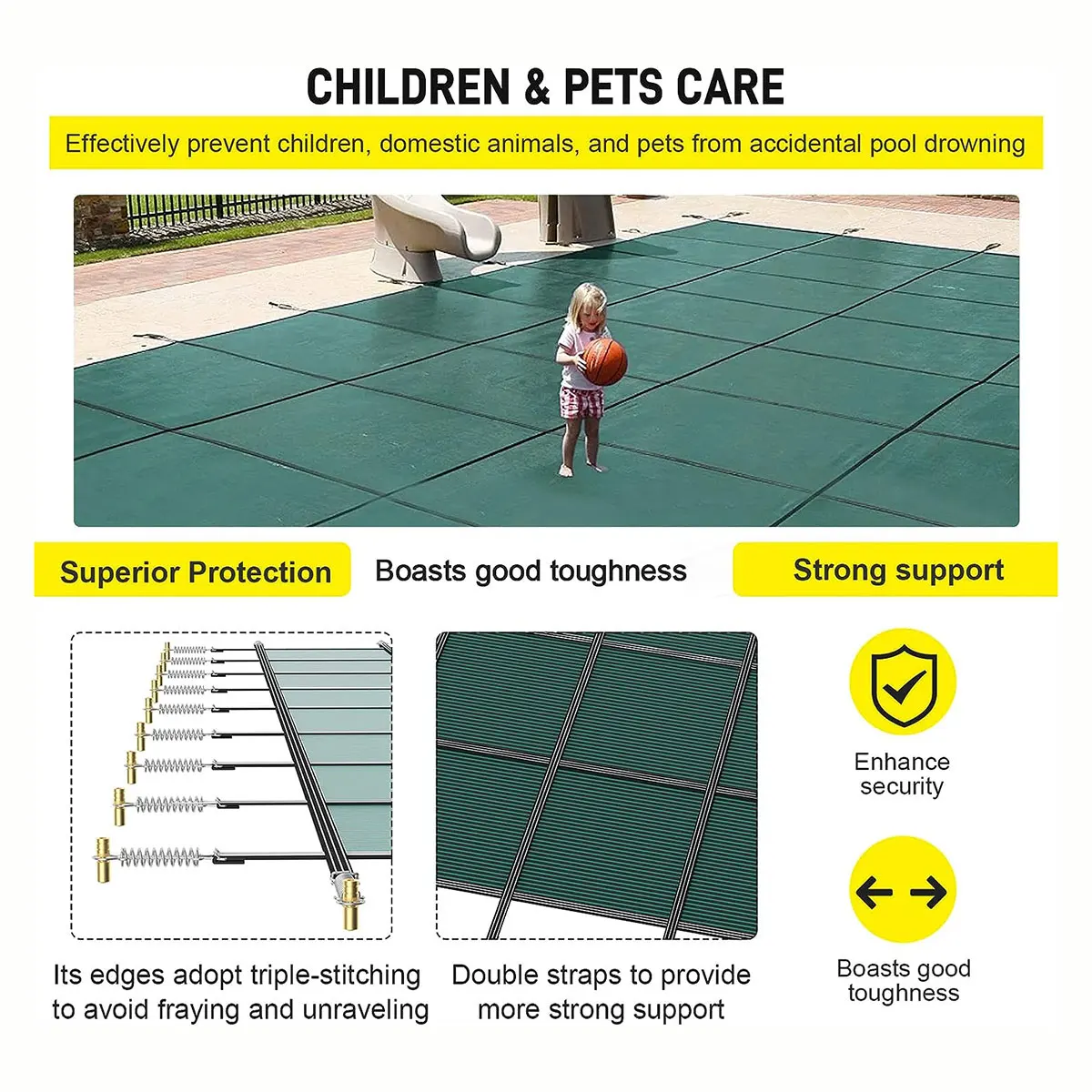 Customized High Quality Lower Price Safety Pool Cover for Family Pool Swimming Pool Cover Automatic details