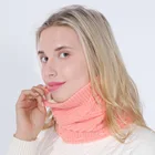 Scarf Wool Hot Sale Ladies Winter Scarf Hat Knitted Wool Plain Windproof Earmuff Hat