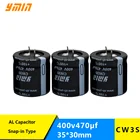 Snap-in Type Capacitor YMIN SNAP-IN HIGH VOLTAGE CAPACITOR CW3S 400V 470 MICROFARAD 35*30 FOR POWER SUPPLY