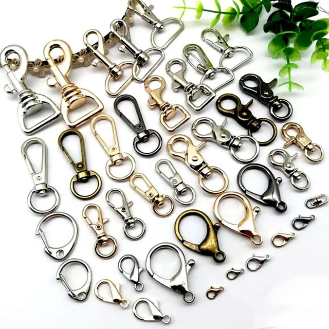 High Quality Spring Keychain Hook Alloy Carabiner Pet Lanyard Carabiner Key Ring DIY Accessories Swivel Snap Hook