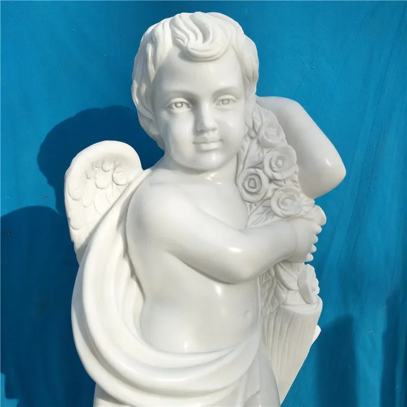 product cemetery angel statuestone carving figure western children sculpture customized angels statue marble-1