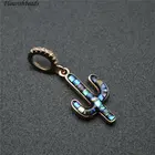 Shell Abalone Necklace Color Plated White Shell Abalone Shell Cactus Pendants For Necklace Making