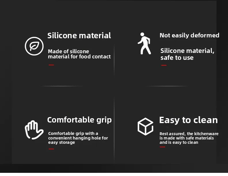 High-temperature-resistant Silicone Baking Part Set, Scraper, Oil Brush, Egg Mixer, Food-grade Baking Tools Set, Multiple Colors factory