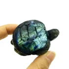 Natural Labradorite Natural Natural Labradorite Carved Tortoise Figurine Healing Crystals Animals Statue