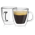 Coffee 150ml Clear Borosilicate Double Wall Glass Coffee Cup Thermal Insulated Coffee Latte Espresso Mugs