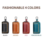 2021 New Fashion Car Key Wallet Double Zipper Genuine Leather Car Key Case
