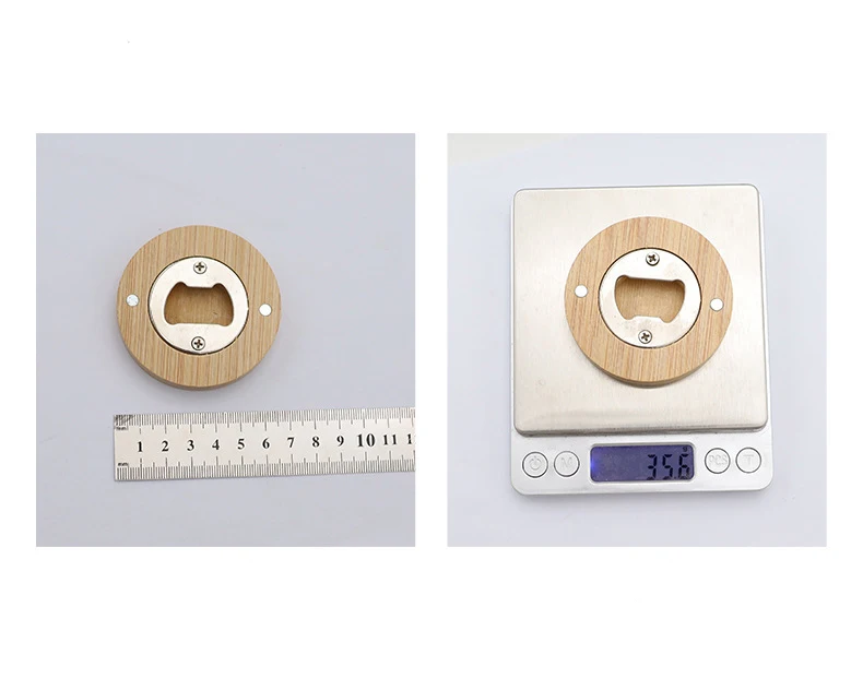 Wholesale Custom Logo Wooden Bamboo Magnetic Beer Bottle Opener As Decor or Wedding Favors Gifts