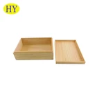 The Wooden Box Custom Natural Unfinished Wood Packaging Box With Lift Lid