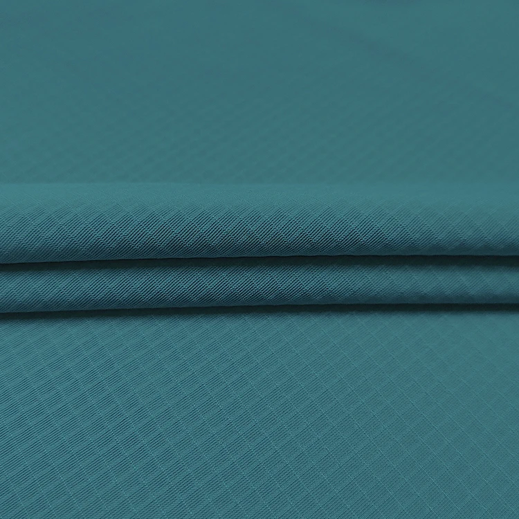 Factory Direct Sale Knit Fabric 73 Nylon 27 Spandex Material Check Interlock Fabric for Sportswear details