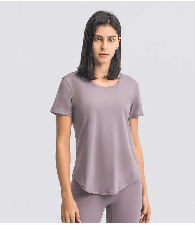SHINBENE Naked-Feel Workout Yoga Fitness T-Shirts for Women