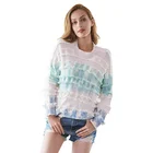 Long Sleeve Casual Sweater Fashionable Popular Color Long Sleeve Tassel Pullover Loose Tie Dyed Sweater