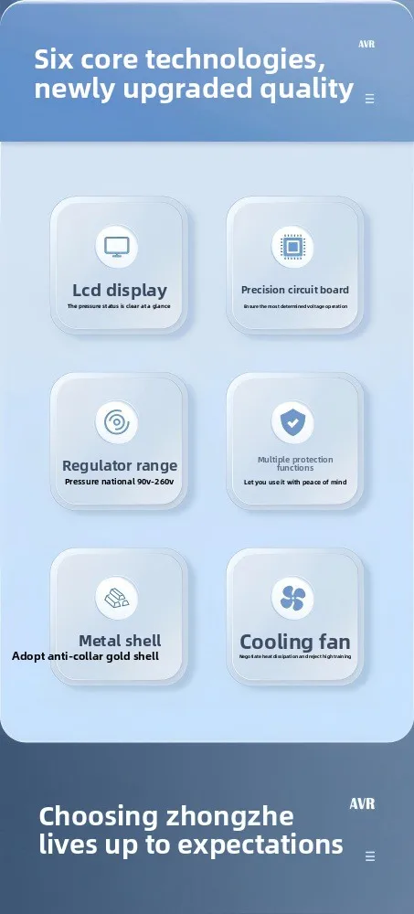 product direct supply avr series 1000va single phase 220v ac household stabilizer digital display overvoltage protection for air-7