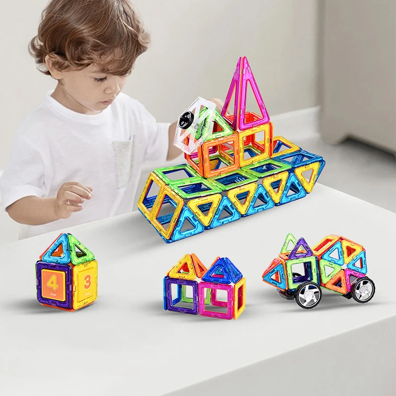 Educational Construction Magnet Block Toy, Light Magnetic Blocks, Magnetic Tiles For Kids