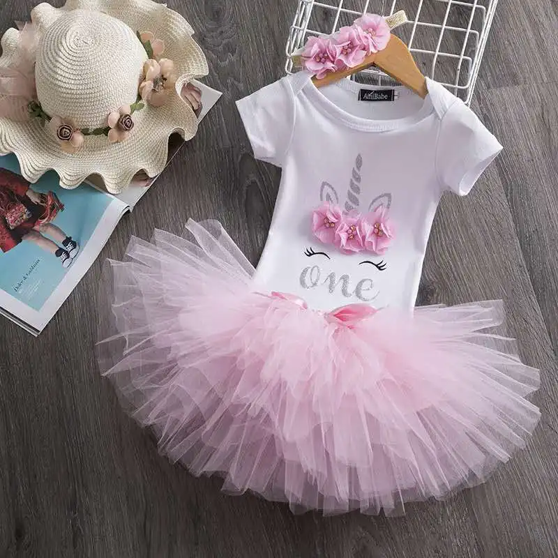 1 Year Girl Baby Tutu Birthday Dress Romper Tutu Headband Newborn Clothes Christening Gown Toddler Unicorn Boutique Outfit 12m Buy Tutu Birthday Dress Unicorn Outfit Unicorn Boutique Outfit Product On Alibaba Com