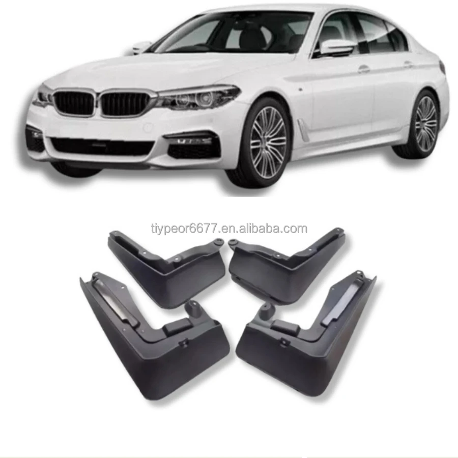 product tiypeor splash mud guards flaps for bmw 5 series g30 2017 2023 splash guards mud flaps fender abs black 4pcs-3