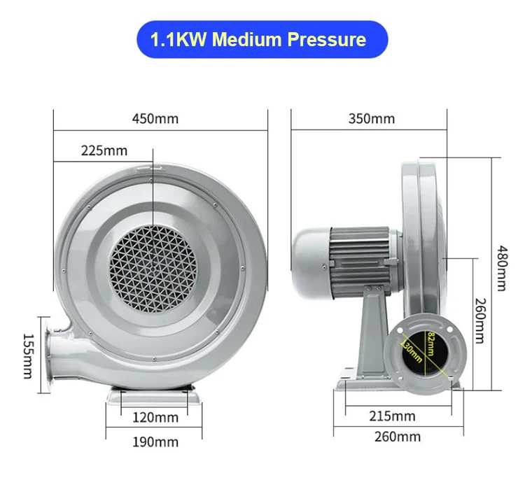 Centrifugal Air Fan, 750W, 220V, 50Hz - detail 10
