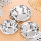 Plate Plates Stainless Steel Round Dinner Plate 6/7 Section Round Dinner Plates Indian Thali Plate