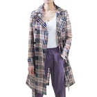 Women's Waterproof Women Checked Women's TPU Film Material Waterproof Long Coat Women Raincoats