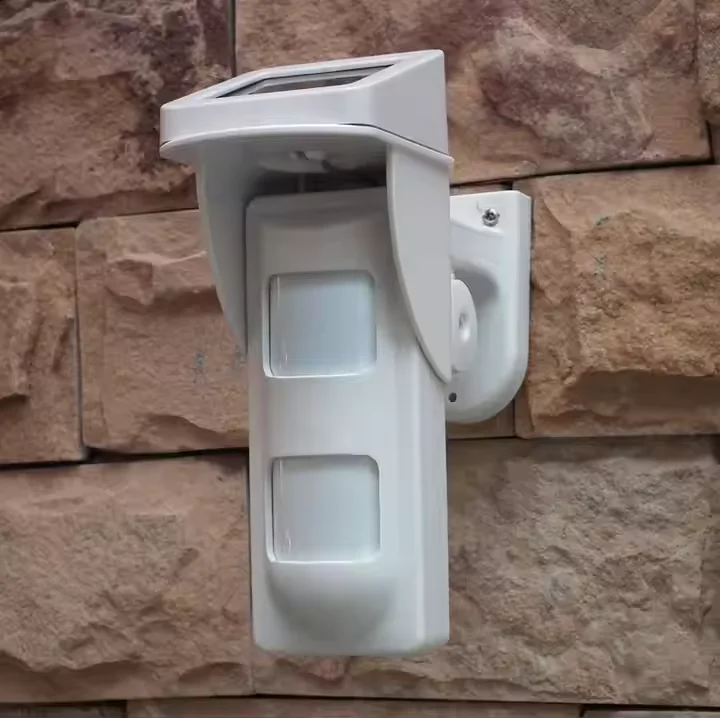 Dual-PIR Motion Detector for Outdoor Use Waterproof Pet-Friendly ABS Material Wireless Solar PIR Infrared Sensor with IP Network