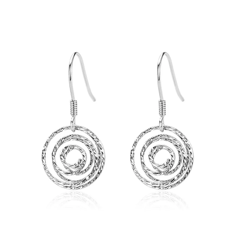 Light Luxury Circular Temperament Atmosphere 925 Sterling Silver Hoop Earrings